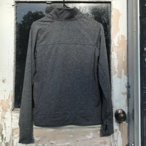 PINK Victoria's Secret Heather Gray & Black 1/4 Zip Pullover - Picture 11 of 12